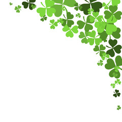 St Patricks Day background with Shamrock Leaves. Vector illustration. eps10