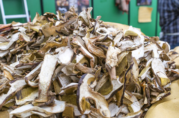 Porcini Mushrooms sold at market