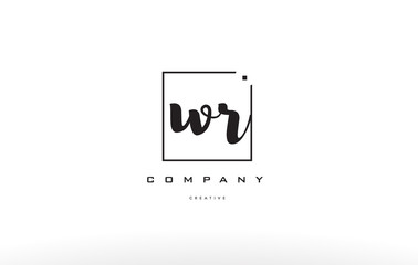 wr w r hand writing letter company logo icon design