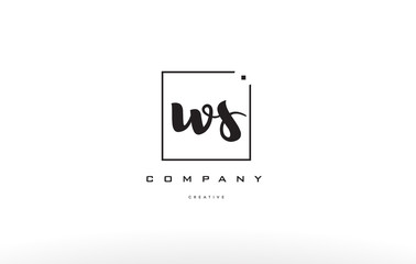 ws w s hand writing letter company logo icon design