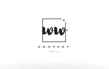 ww w hand writing letter company logo icon design