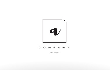 a hand writing letter company logo icon design