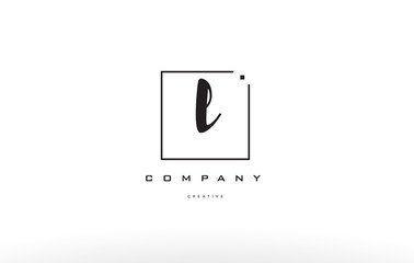 l hand writing letter company logo icon design