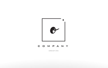 o hand writing letter company logo icon design