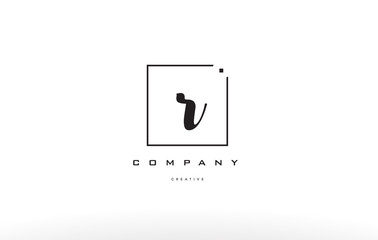 r hand writing letter company logo icon design
