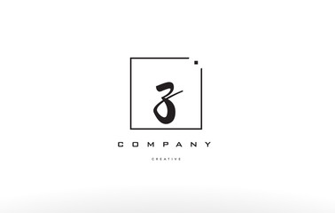 z hand writing letter company logo icon design