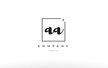 aa a hand writing letter company logo icon design