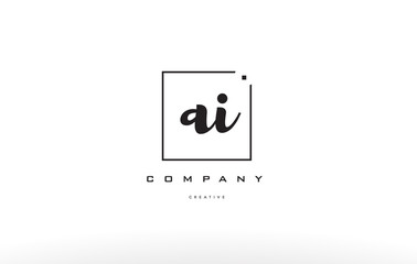 ai a i hand writing letter company logo icon design