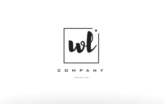 wl w l hand writing letter company logo icon design