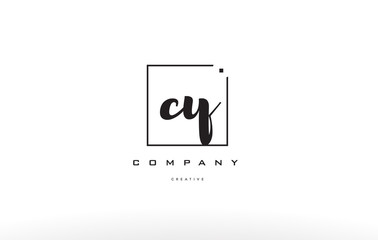 cy c y hand writing letter company logo icon design