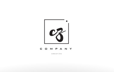 cz c z hand writing letter company logo icon design