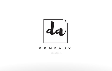 da d a hand writing letter company logo icon design