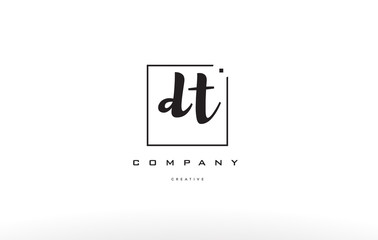 Fototapeta premium dt d t hand writing letter company logo icon design