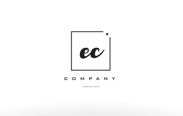 ec e c hand writing letter company logo icon design - obrazy, fototapety, plakaty