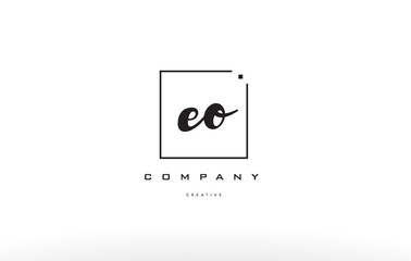 eo e o hand writing letter company logo icon design