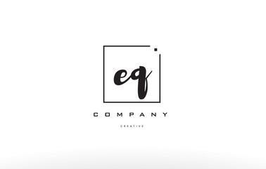 eq e q hand writing letter company logo icon design