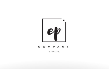 ep e p hand writing letter company logo icon design
