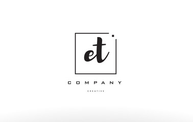 et e t hand writing letter company logo icon design - obrazy, fototapety, plakaty