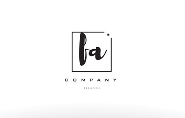 fa f a hand writing letter company logo icon design