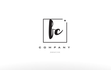 fc f c hand writing letter company logo icon design