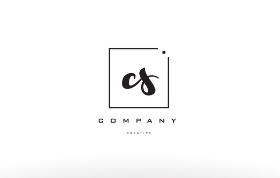 cs c s hand writing letter company logo icon design