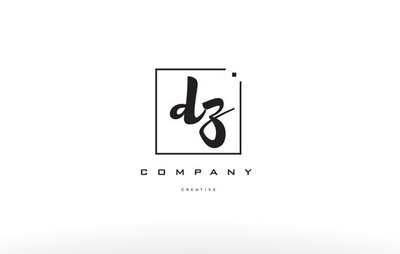 dz d z hand writing letter company logo icon design
