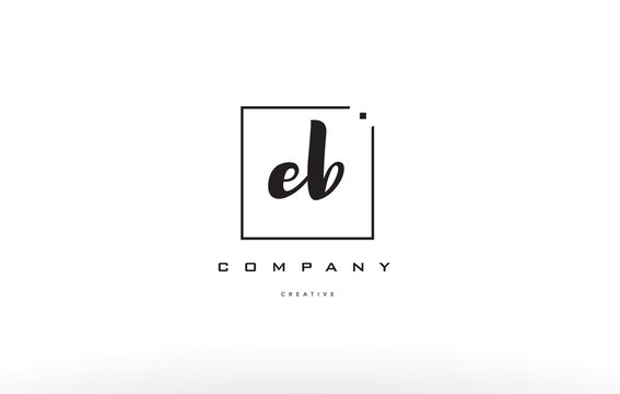 eb e b hand writing letter company logo icon design