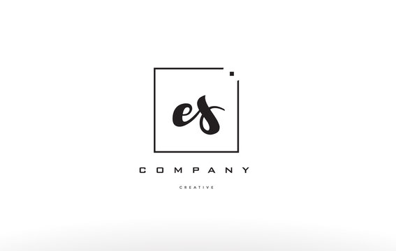 es e s hand writing letter company logo icon design