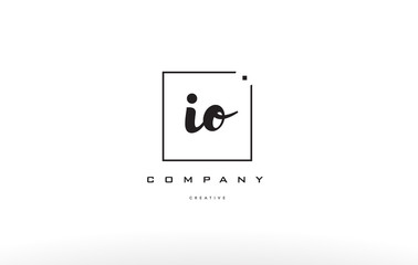 io i o hand writing letter company logo icon design