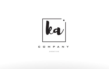 ka k a hand writing letter company logo icon design - obrazy, fototapety, plakaty