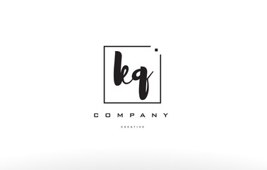 kq k q hand writing letter company logo icon design