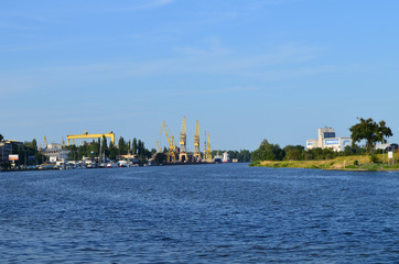 Fototapeta na wymiar Port w Szczecinie/Port in Szczecin, Western Pomerania, Poland