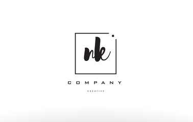 nk n k hand writing letter company logo icon design