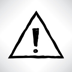 Exclamation mark. Sign isolated over white background © Terriana