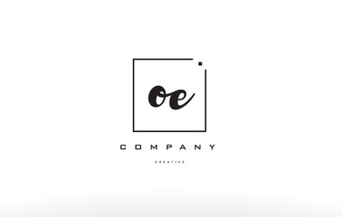 oe o e hand writing letter company logo icon design