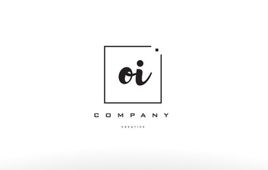 oi o i hand writing letter company logo icon design