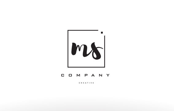 ms m s hand writing letter company logo icon design