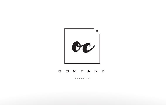 oc o c hand writing letter company logo icon design