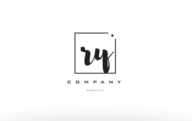 ry r y hand writing letter company logo icon design - obrazy, fototapety, plakaty