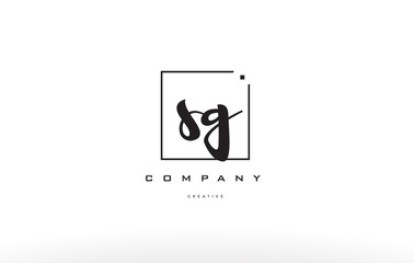 sg s g hand writing letter company logo icon design - obrazy, fototapety, plakaty