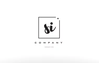 Foto op Canvas si s i hand writing letter company logo icon design © dragomirescu