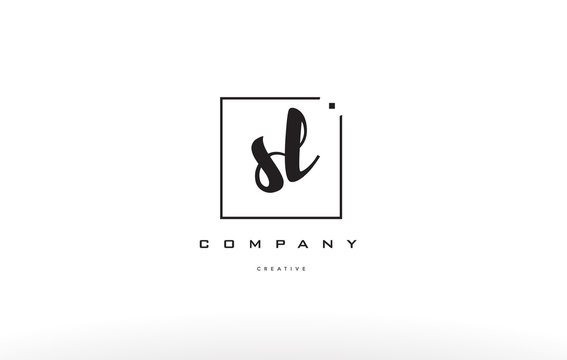 sl s l hand writing letter company logo icon design