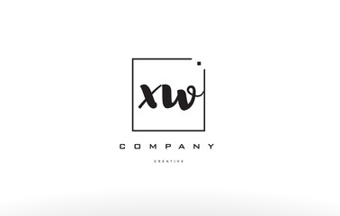 xw x w hand writing letter company logo icon design