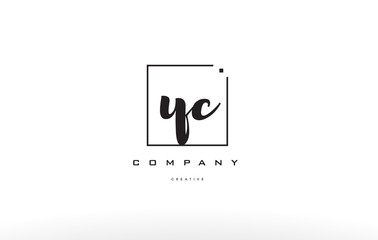 yc y c hand writing letter company logo icon design