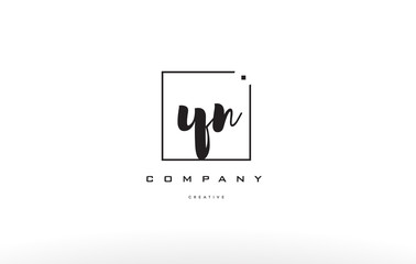 Fototapeta yn y n hand writing letter company logo icon design obraz