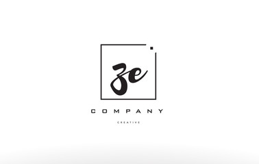 ze z e hand writing letter company logo icon design