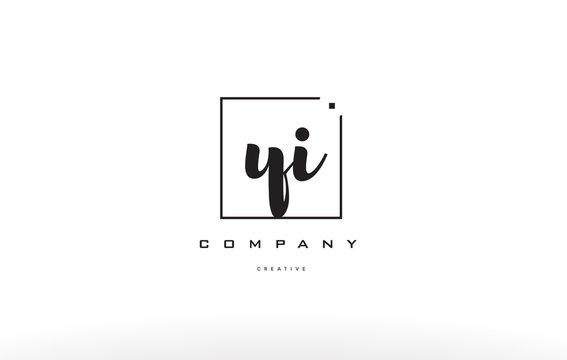 yi y i hand writing letter company logo icon design
