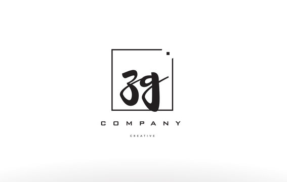 zg z g hand writing letter company logo icon design
