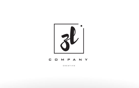 zl z l hand writing letter company logo icon design