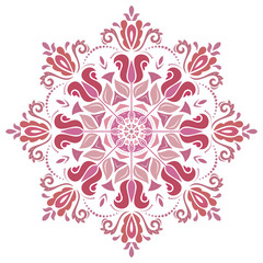 Elegant ornament in the style of barogue. Abstract traditional pattern with oriental elements